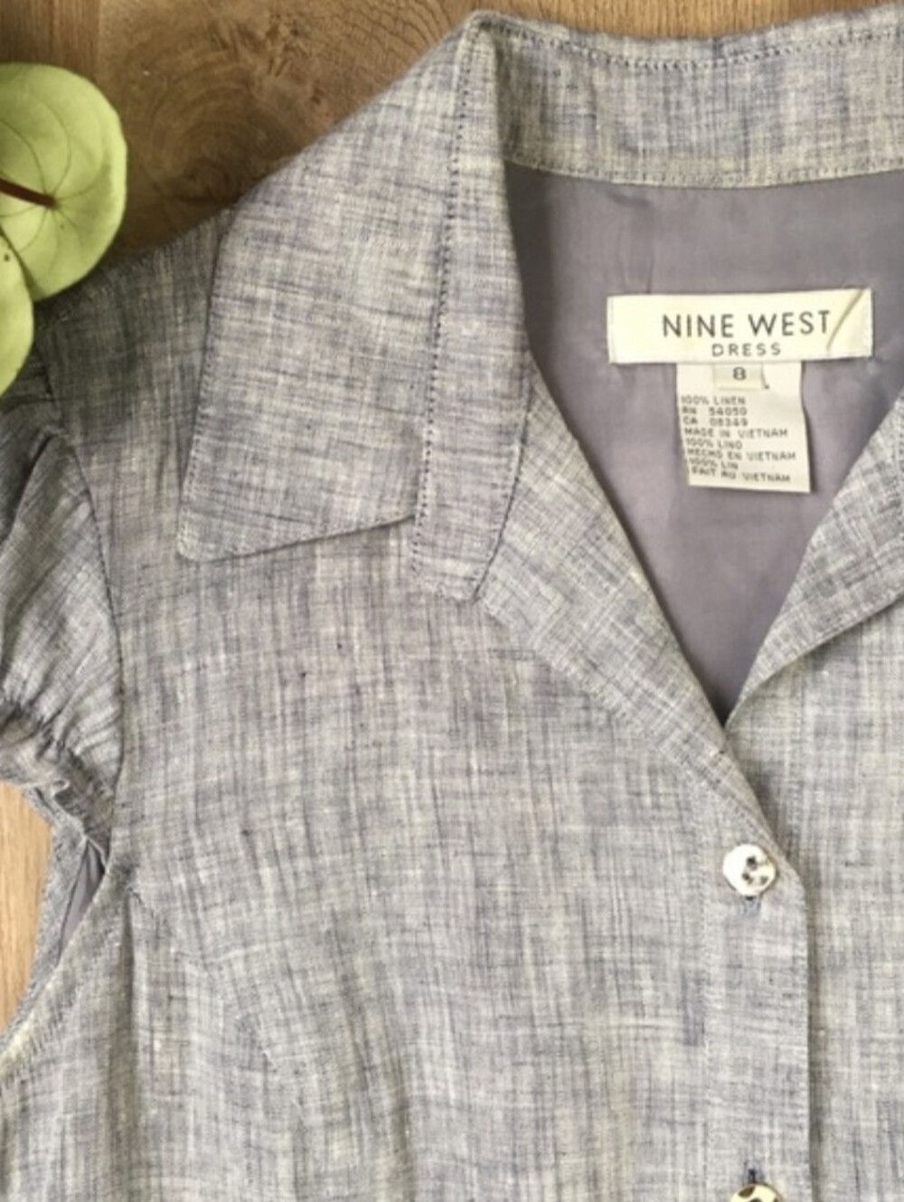 EUC Nine West Lined Linen Dress - Picture 4 of 6